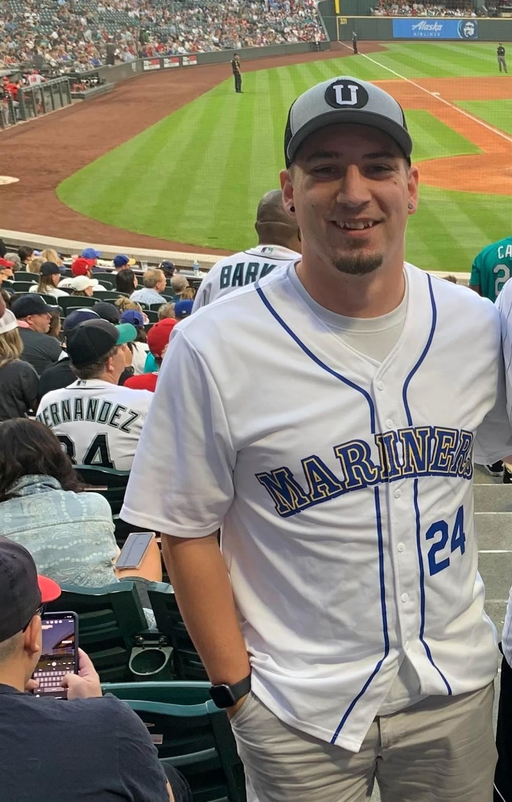 Photo of Mr. Reed at a Seattle Mariners game